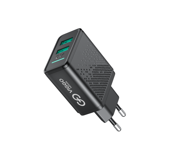 VIGGO DESIGN 2xUSB 3.4A Czarna - 1458562 - zdjęcie 4